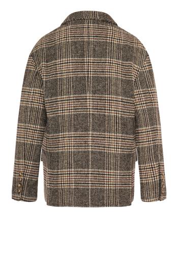 Checked knitted jacket