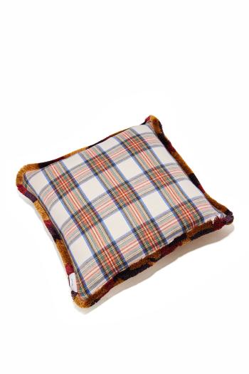 Printed velvet cushion