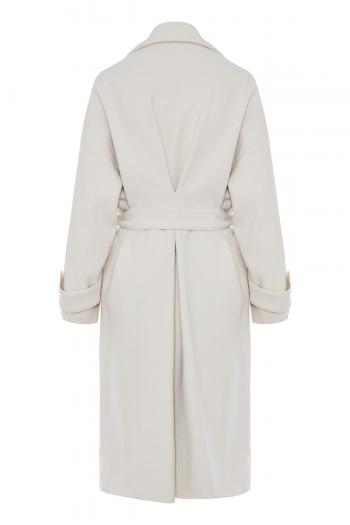 Cashmere-blend belted coat 