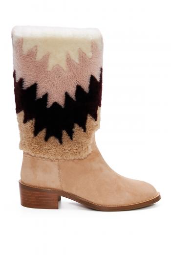 Nomade shearling and suede boots 