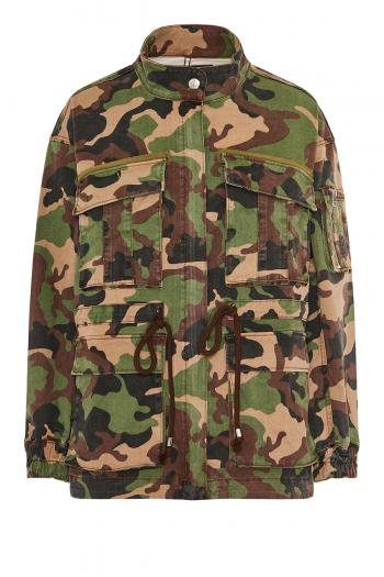 Camouflage cotton denim jacket 
