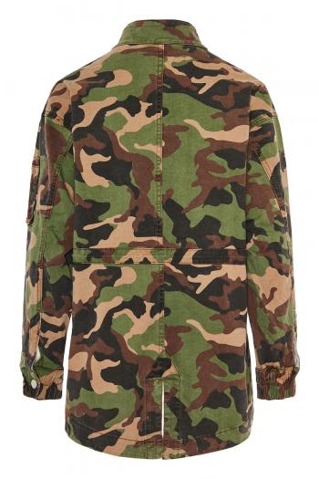 Camouflage cotton denim jacket 