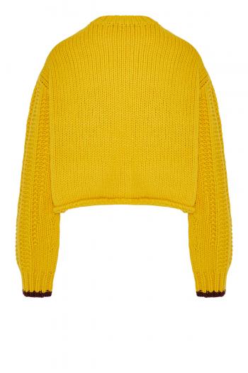 Chunky-knit wool-blend sweater 