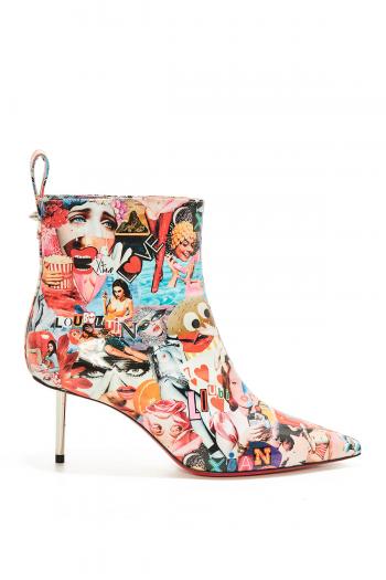 Epic printed patent-leather boots 