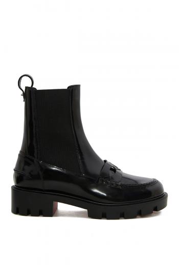 Montezu Lug patent-leather boots 
