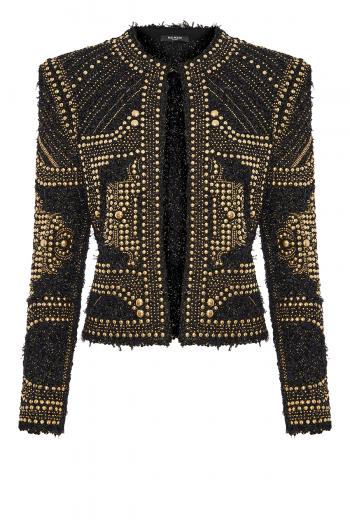 Embellished tweed blazer 