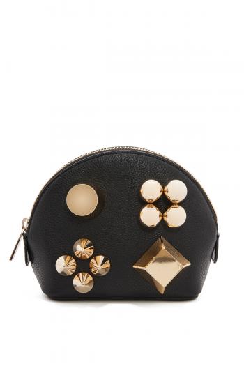 Carasky embellished leather cosmetic pouch