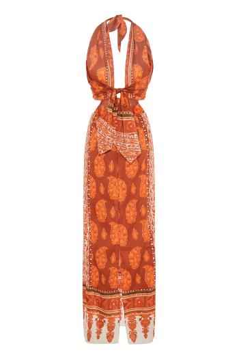 Old Indian Sun cotton-poplin midi dress 