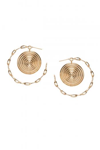 Eight Nano gold-tone earrings