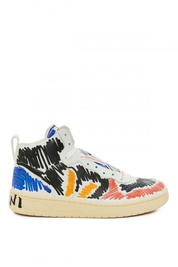 Printed leather sneakers 