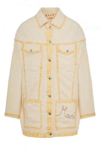 Embroidered cotton denim jacket 