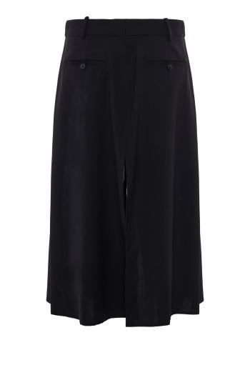 Wool-garbardine midi skirt 