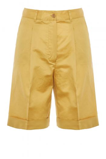 Cotton and linen bermuda shorts 