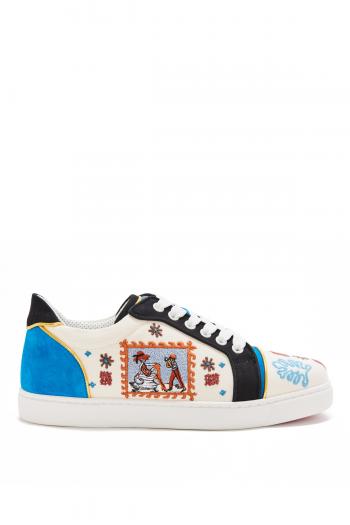 Vieira embroidered leather sneakers 