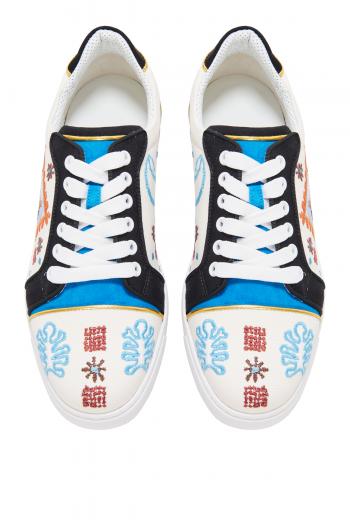 Vieira embroidered leather sneakers 