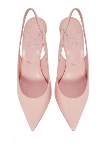 Hot Chic patent-leather slingback pumps 