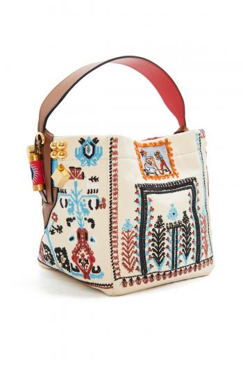 Greekaba mini embroidered canvas bag 