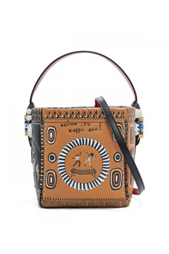 Greekaba mini embroidered leather bag 