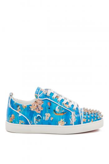 Louis Junior spiked printed leather sneakers 