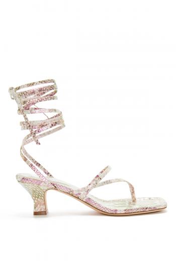 Betty snake-printed leather sandals 