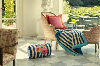 Nizam striped cotton cushion