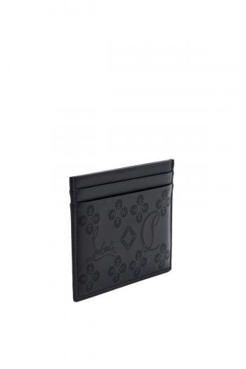 Kios perforated leather card holder 