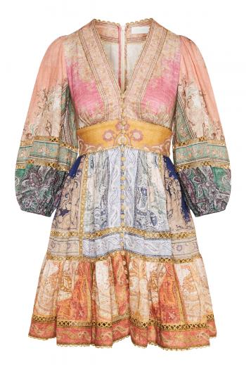 Anneke printed linen mini dress 