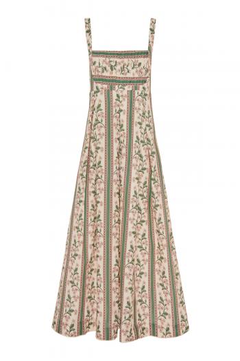 Hortensia pleated printed cotton midi dress