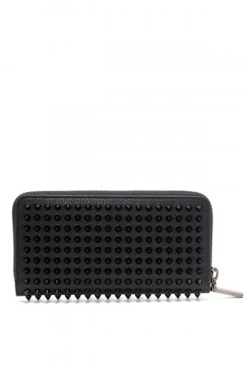 Panettone spiked textured-leather wallet 