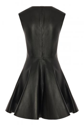 Leather mini dress