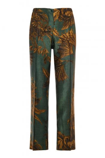 Etere embroidered silk pants