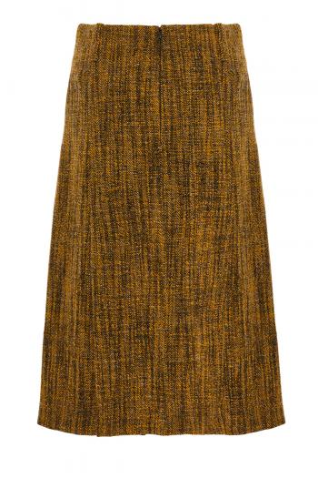 Wool and cashmere midi tailored skirt 