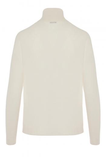 Jersey cashmere and silk turtleneck sweater 