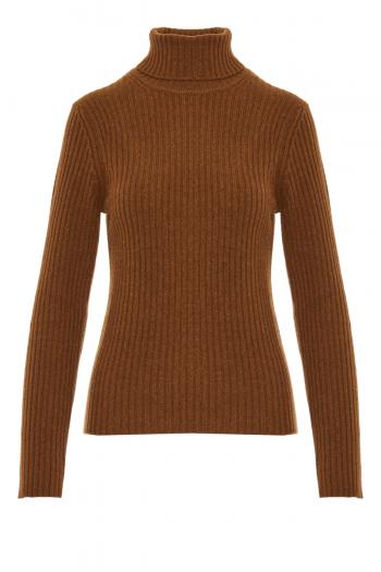 Lauren ribbed wool and cashmere turtleneck sweater