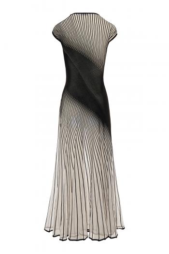 Twisted ribbed-knit midi dress 