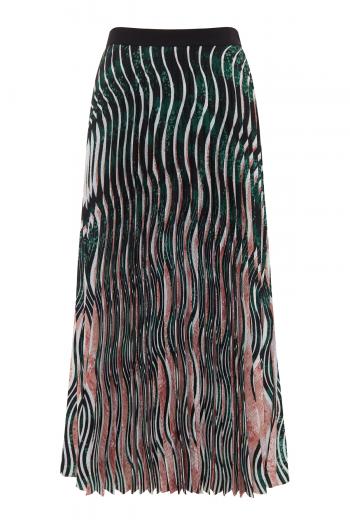 Uni plissé sequined crepe midi skirt 