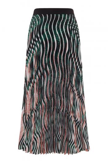 Uni plissé sequined crepe midi skirt 