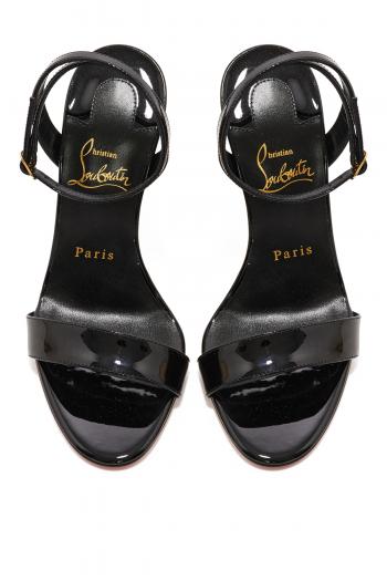 Lipqueen embellished patent-leather 100mm sandals 