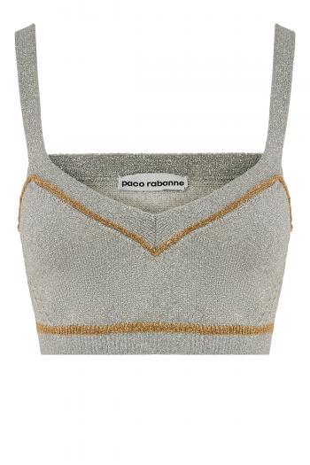 Metallic knitted bra top 