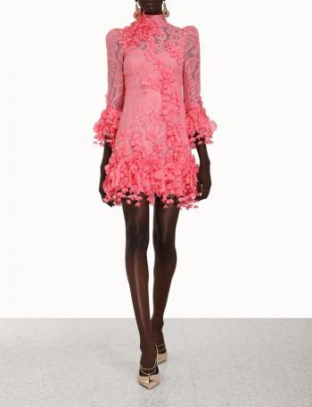 High Tide appliquéd lace mini dress 