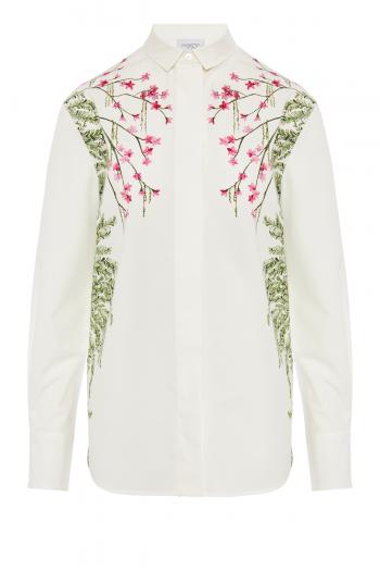 Printed cotton flowred willow shirt 