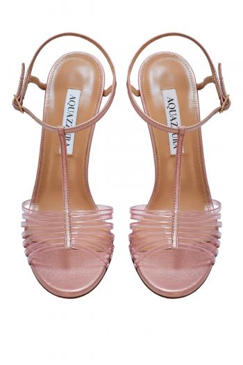 Amore Mio PVC and metallic leather 105mm sandals 