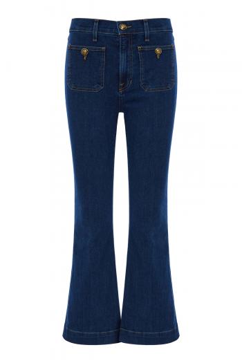 Carson high-rise angle flared jeans 