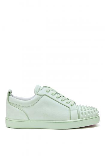 Louis Jr-top sneakers-Leather and spikes-Studio Green