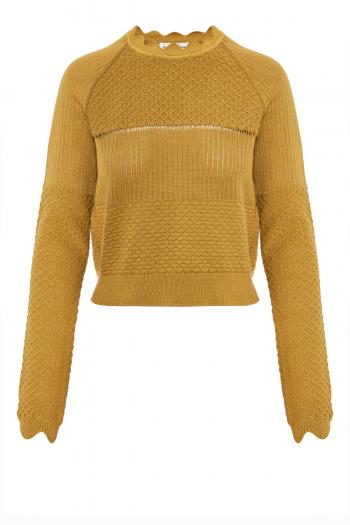 Knitted cotton-blend sweater 