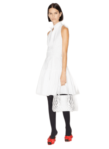 Cotton-poplin mini dress  