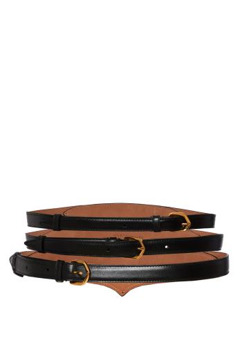 Leather waist belt 