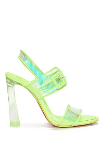 Loubi Duniss 100mm Leather and PVC sandals 