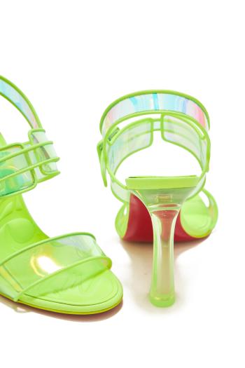 Loubi Duniss 100mm Leather and PVC sandals 