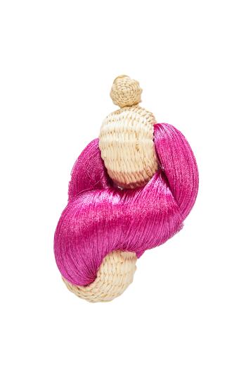 Dancing Darling silk and raffia earrings